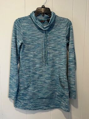Merrill Funnel Cowl Neck Pullover Tunic Roo Pocket Outdoors EUC sz S